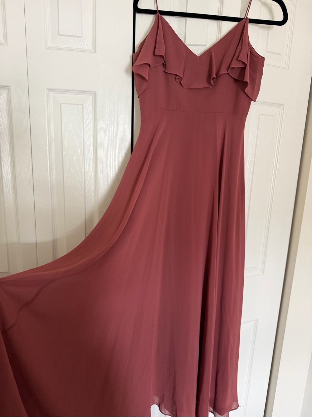 Jenny Yoo Collection Dusty Rose Chiffon Bridesmaid Dress Size 2 - Worn Once